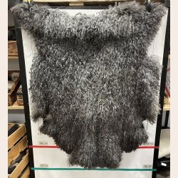 Dansk-Gottlandsk Langhret grt krllet lammeskind - 8612