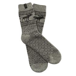 Uldsokker Elgmotiv 80% uld