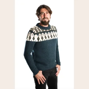 Fuza Wool Sweater petrol 100% merinould