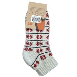 Uldsokker Footies Dansk Flag rdt mnster 80% Uld