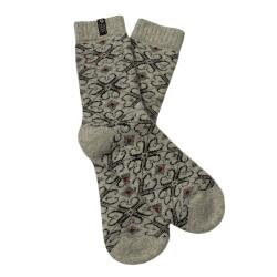 Uldsokker Hjerte-mnster 80% uld