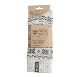 Uldsokker Hjerte-mnster 80% uld