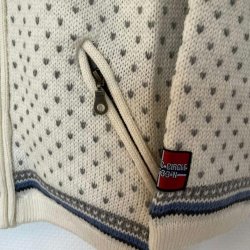 Windbreaker i uld Cardigan Hvid