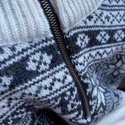 Hvid norsk strik 100% uld