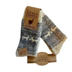 Tykke uldsokker med Alpaka og merino 2 par