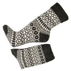 Uldsokker Islandsk Flag 60% uld Koks