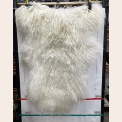 Islandsk lammeskind langh�ret hvid str L - 3010