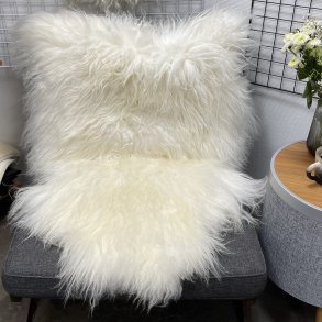 Kopi af Islandsk lammeskind langh�ret hvid str L - 3011