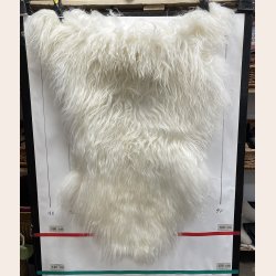 Kopi af Islandsk lammeskind langh�ret hvid str L - 3011