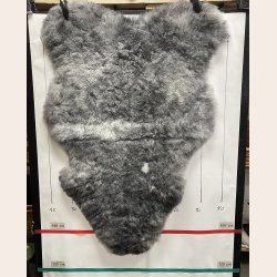 Islandsk klippet lammeskind naturligt gr� str L  3914