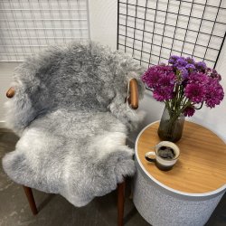 Islandsk klippet lammeskind gr� str M 2922