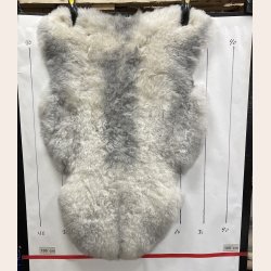 Islandsk klippet lammeskind gr� str M 2923