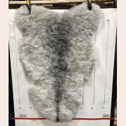 Islandsk klippet lammeskind gr� str M 2926