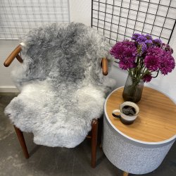 Islandsk klippet lammeskind gr� str M 2928