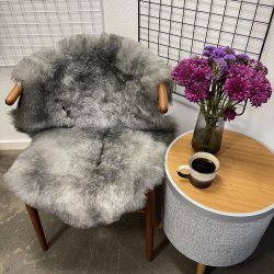 Islandsk klippet lammeskind gr� str M 2934