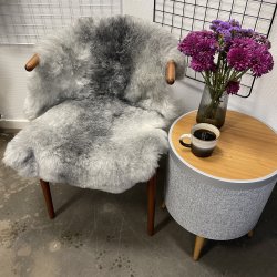 Islandsk klippet lammeskind gr� str M 2936