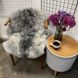 Islandsk klippet lammeskind gr� str M 2937