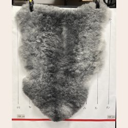Islandsk klippet lammeskind gr� str M 2939