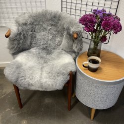 Islandsk klippet lammeskind gr� str M 2943