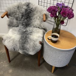 Islandsk klippet lammeskind gr� str M 2944