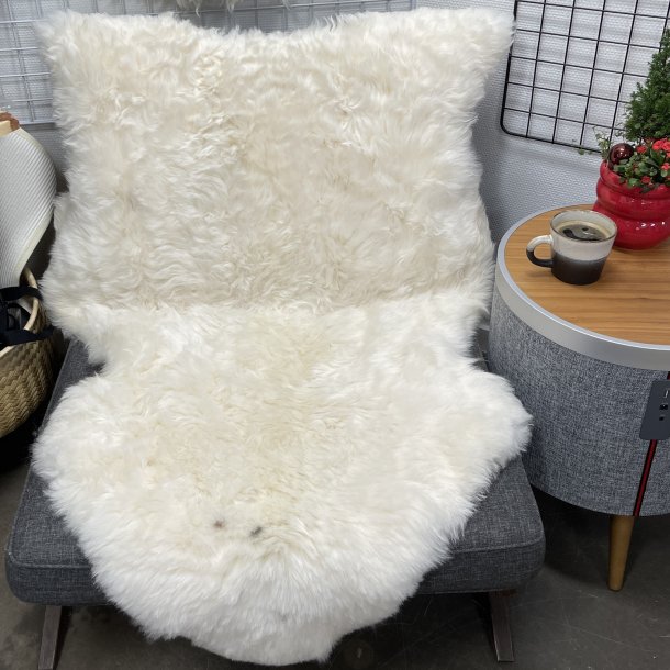 Islandsk klippet lammeskind hvid str XL 4511