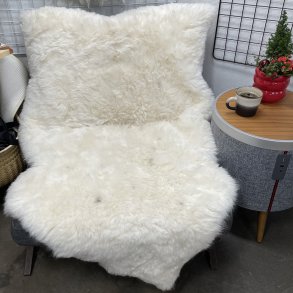 Islandsk klippet lammeskind hvid str XXL 135 cm + 5512