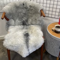 Islandsk klippet lammeskind gr� str M 2927