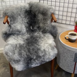 Islandsk klippet lammeskind gr� str M 2928