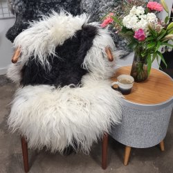 Islandsk lammeskind langh�ret plettet str M - 2214