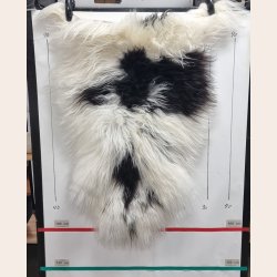 Islandsk lammeskind langh�ret plettet str M - 2219