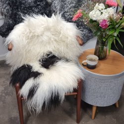 Islandsk lammeskind langh�ret plettet str M - 2224