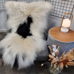 Islandsk lammeskind plettet str XL 4214