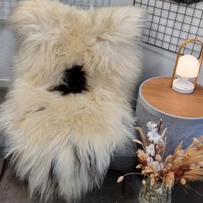 Islandsk lammeskind plettet str XL 4217