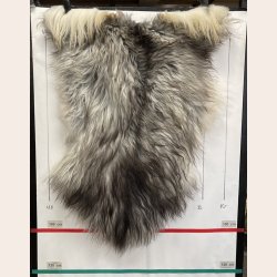 Islandsk lammeskind naturligt gr� str M - 2410
