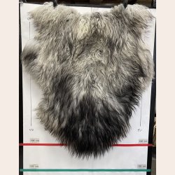 Islandsk lammeskind naturligt gr� str M - 2414