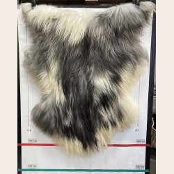 Islandsk lammeskind naturligt gr� str M - 2417