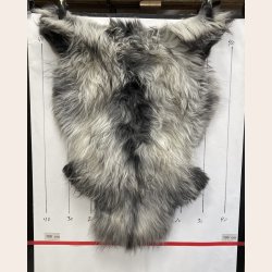 Islandsk lammeskind naturligt gr� str M - 2418