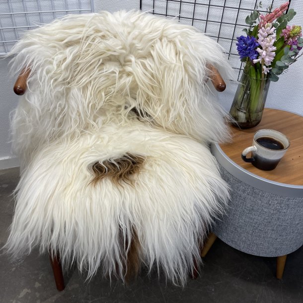 Islandsk lammeskind langh�ret brunt str S - 1210