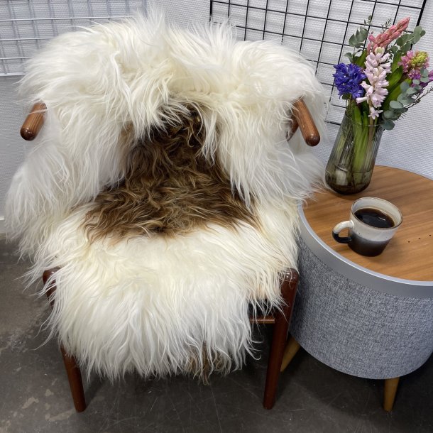 Islandsk lammeskind langh�ret bruntplettet str S - 1212