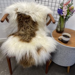 Islandsk lammeskind langh�ret brunt str S - 1215