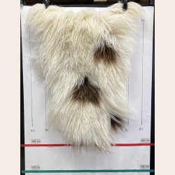 Islandsk lammeskind langh�ret bruntplettet str S - 1216