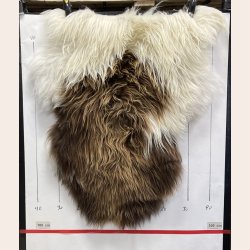 Islandsk lammeskind langh�ret brunt str S - 1218