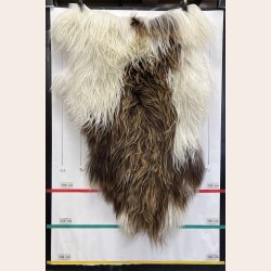 Islandsk lammeskind langh�ret plettet str XL - 4210