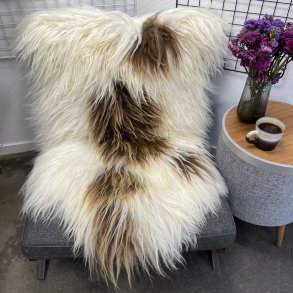 Islandsk lammeskind langh�ret plettet str XL - 4211