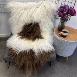 Islandsk lammeskind plettet str XL 4215