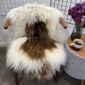 Islandsk lammeskind langh�ret brunt str M - 2329