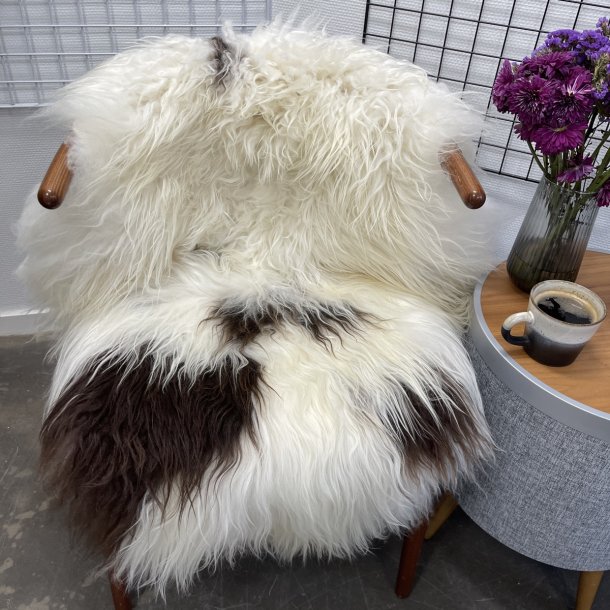 Islandsk lammeskind langh�ret brunt str M - 2331