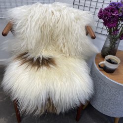 Islandsk lammeskind langh�ret brunt str M - 2332