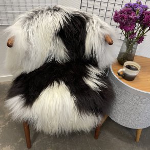 Islandsk lammeskind langh�ret plettet str M - 2212