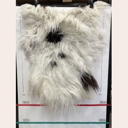 Islandsk lammeskind langh�ret plettet str M - 2223